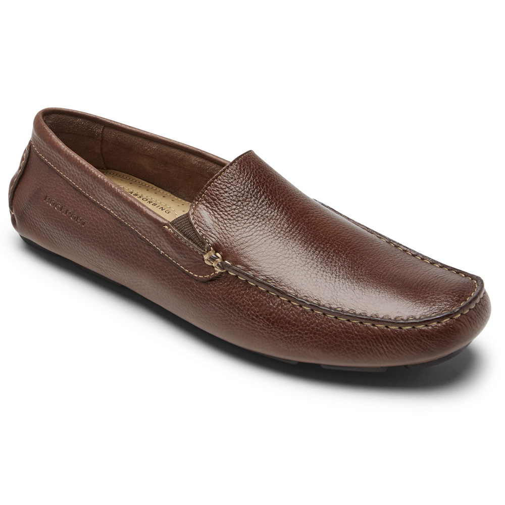 Rockport Boat Shoes For Mens Brown - Rhyder Venetian - SQ1273408